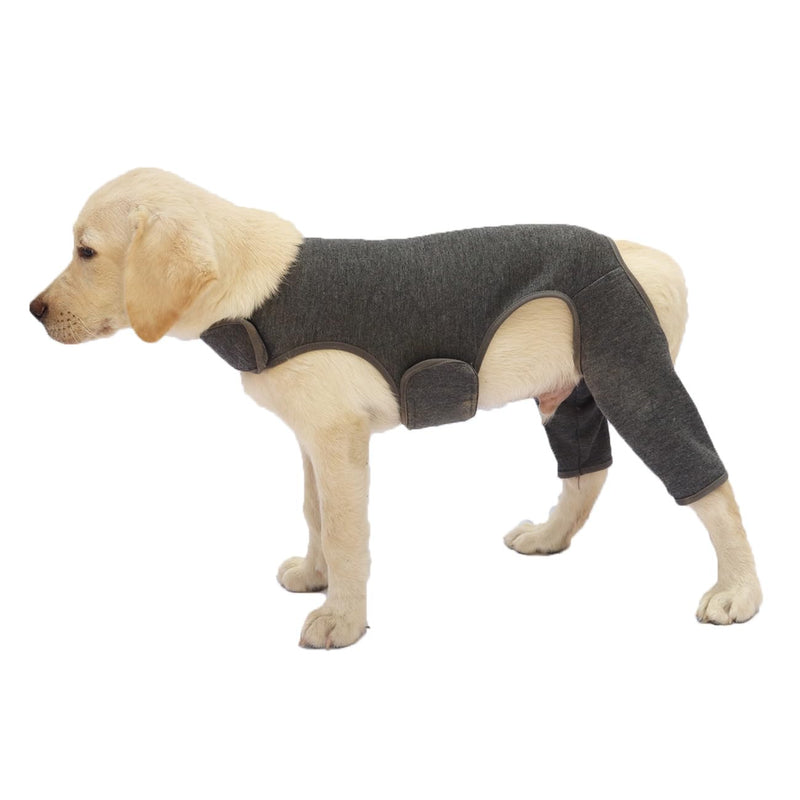 Dog Bodysuit After Surgery, Wound Protection Suit for Dogs, Anti-Wound Licking, Knee Brace Dog Rear Leg Recovery Suit, Alternative Protection Bodysuit (Black, S) black