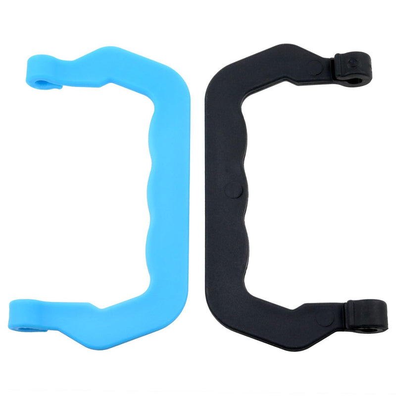 Plastic Dog Crate Pet Carrier Remove Handle Rabbit Cage Cat Carrier Plastic Handle Movable Handle (2 Blue and 2 Black) -4PCS - PawsPlanet Australia