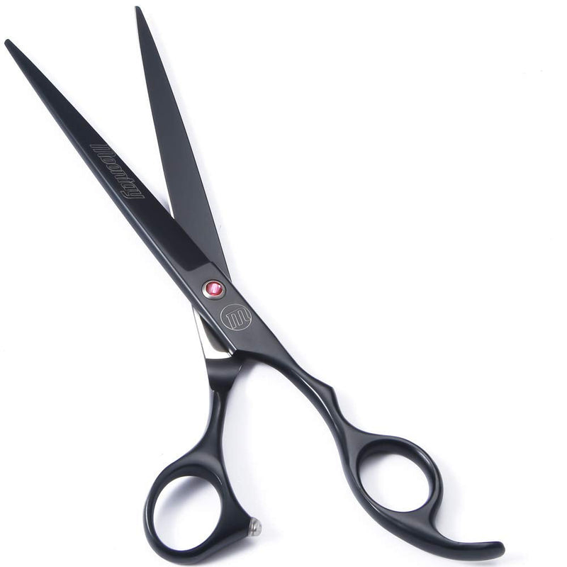 Professional Dog Grooming Scissors Set, 7 Inch/8 Inch Pet Grooming Scissors Chunkers Shears for Dog, Curved Dog Grooming Scissors, Thinning Shears for Dog with Grooming Comb 8 Inch (Pack of 5) Black