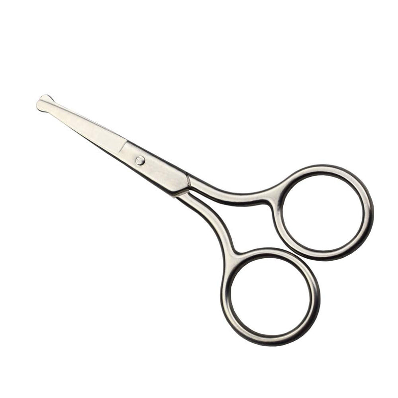4 Inch Professional Stainless Steel Rounded Tip Nose Eyebrow Ear Dog Pet Hair Trimming Safety Scissor Shears - Grooming Cutting Scissors for Men & Women Hair - PawsPlanet Australia