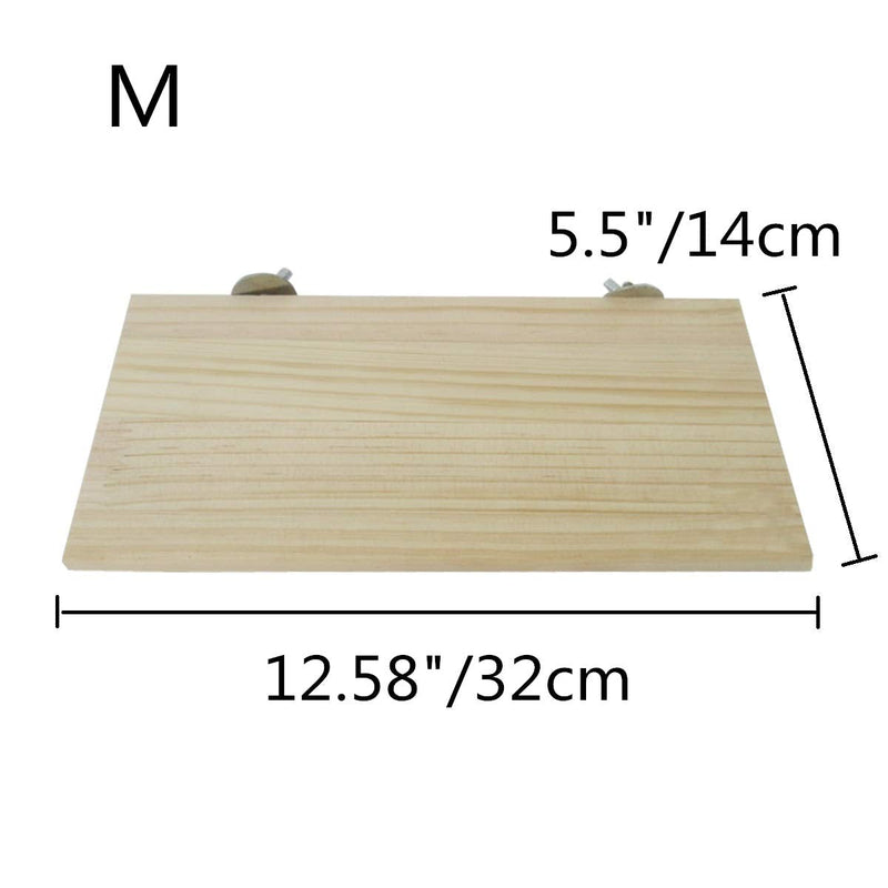 Wood Stand Platform Pet Perch Shelf Board for Parrot Budgie Cockatiel Conure Hamster Mouse Chinchilla Rat Gerbil Medium