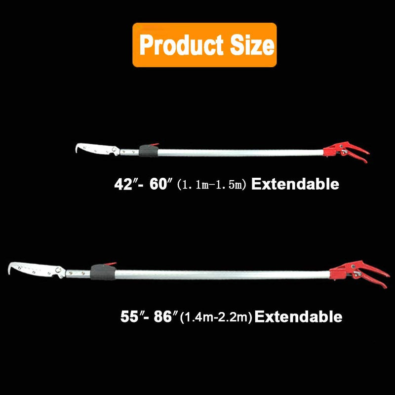 Extendable Snake Tong Reptile Grabber Rattle Snake Catcher Wide Jaw Handling Tool with Lock and Comfortable Grip(Include Snake Bag) (86 inches Extendable Snake Tong) 86 inches Extendable Snake Tong - PawsPlanet Australia
