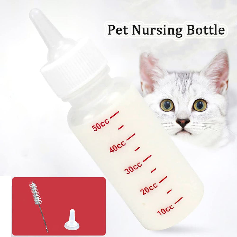 Pet Nursing Bottle Kit, Pet Feeding Tool Kit Liquid Watering Syringe with Soft Tip for Dog Puppy Cat - PawsPlanet Australia