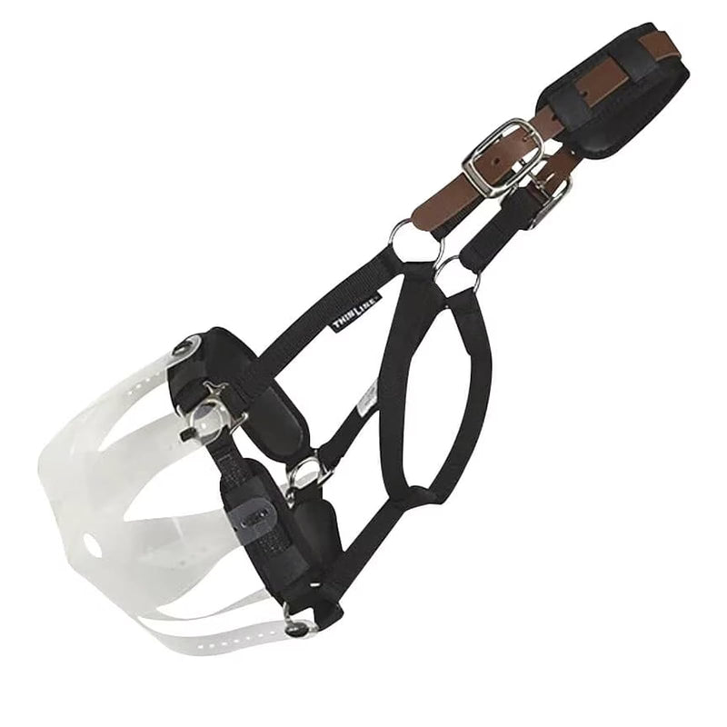 Thinline Turnout Halter for Use with Grazing Muzzle | Horse Equine Safe Comfortable Adjustable Breakaway Halter - Size Options Small Pony