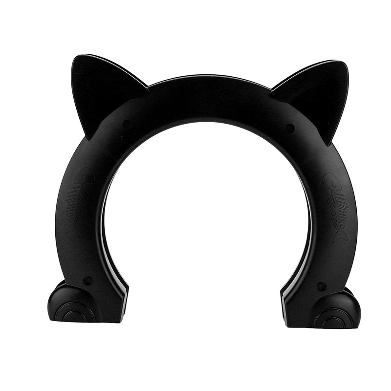 Cat Door, ABS Material Dog Gate for Interior Exterior for Window for Household Doors (Black) - PawsPlanet Australia