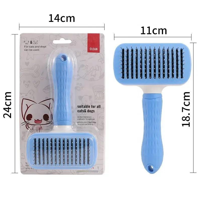 Cat grooming brush, Cat fur brush, Pet hair brush, Dog grooming brush, Dog slicker brushes for grooming, Tool Gently Removes Loose Undercoat, Brush for Pet Massage (Blue) Blue - PawsPlanet Australia