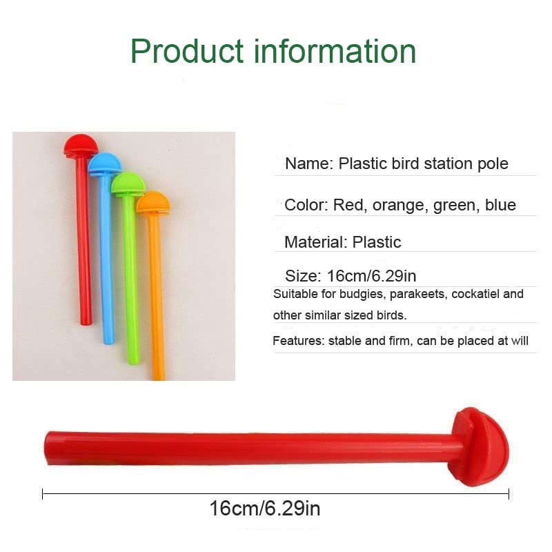4 Pack Perch Cage Clip On Plastic Parrot Stand for Parakeet Manor Travel Wire Cages Finch Canary Budgie Parrotlets Cockatiels Conure Lovebird Small Birds - PawsPlanet Australia