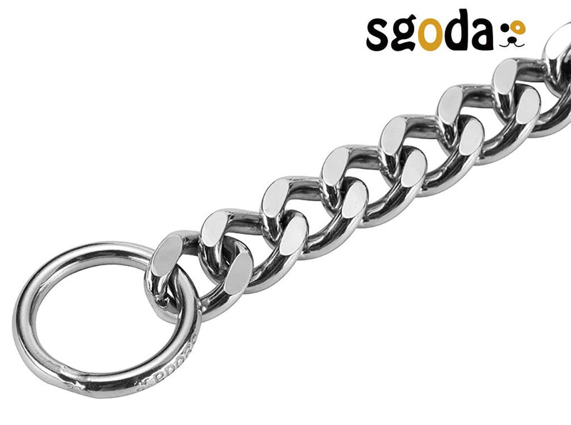 SGODA Chain Dog Training Choke Collar, SUS304 Total Length: 16 in, 2.5mm - PawsPlanet Australia
