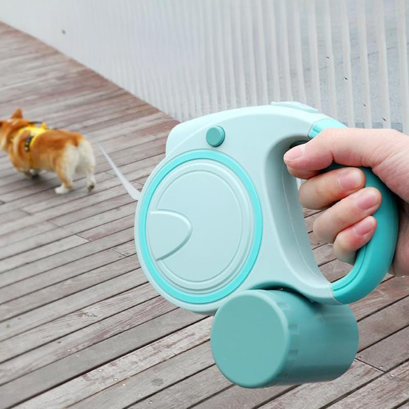 LED Auto Retractable Dog/Cat Leash with Waste Bag Storage - PawsPlanet Australia