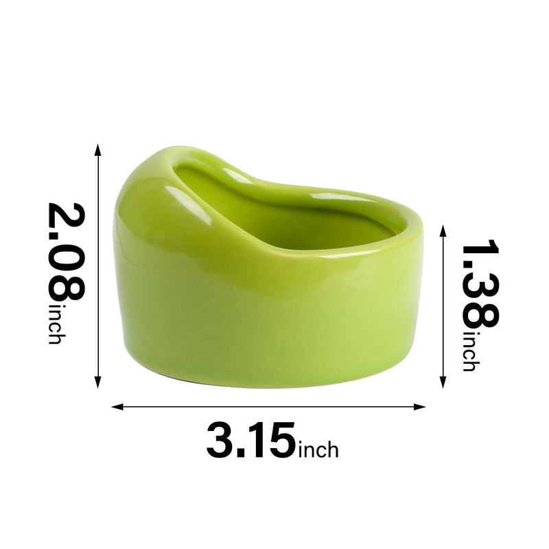 3 Pack Ceramic Hamster Food Bowl, Splash-Proof, Tip-Proof, Chew-Resistant, Easy to Clean Small Animal Bowl for Hamster/Guinea Pig/Chinchilla/Hedgehog, 1 Pink + 1 Blue + 1 Green Pink + Blue + Green - PawsPlanet Australia
