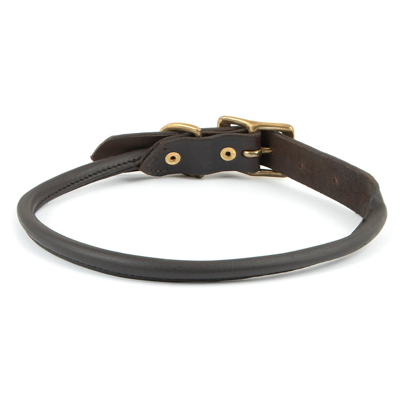 Jeffers 6FT Rolled Leather Dog Leash with Brass Hardware, Chestnut Brown Lead with Hand Strap, Durable Pet Leash for Medium & Large Dogs, Outdoor Walking & Training - 3/4" W x 6'L 3/4" x 6' - PawsPlanet Australia