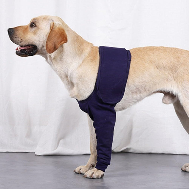 DONGKER Dogs Anti-licking Protection Sleeve, Dog Surgery Recovery Sleeves With Magic Stickers for Pet Front Leg Injury Recover Sprains L
