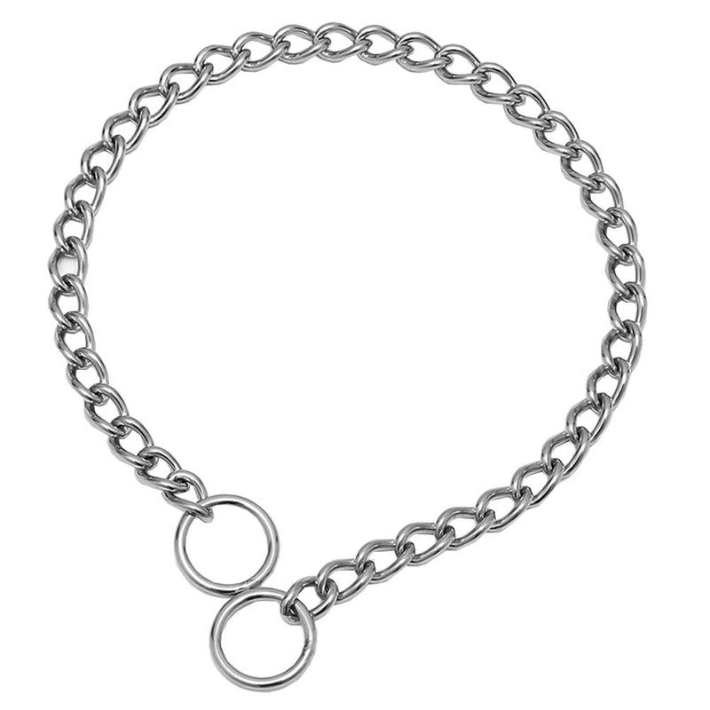 Chain Dog Training Choke Collar, 304 Stainless Steel, Total Length 20 in, 2.5 mm 19", 2.5mm