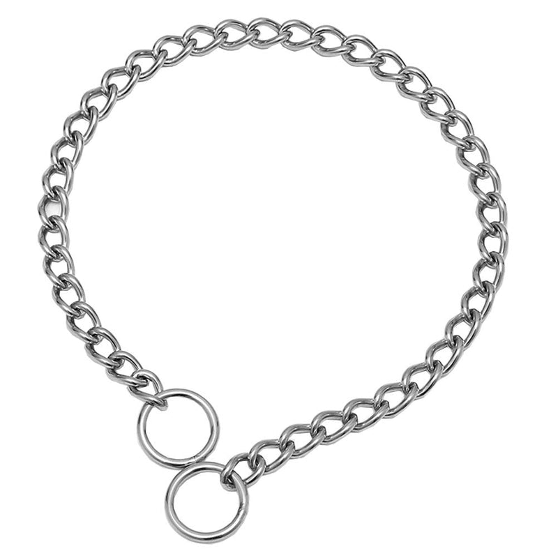 SGODA Chain Dog Training Choke Collar, 304 Stainless Steel, Total Length 24 in, 3.5 mm 23", 3.5mm - PawsPlanet Australia
