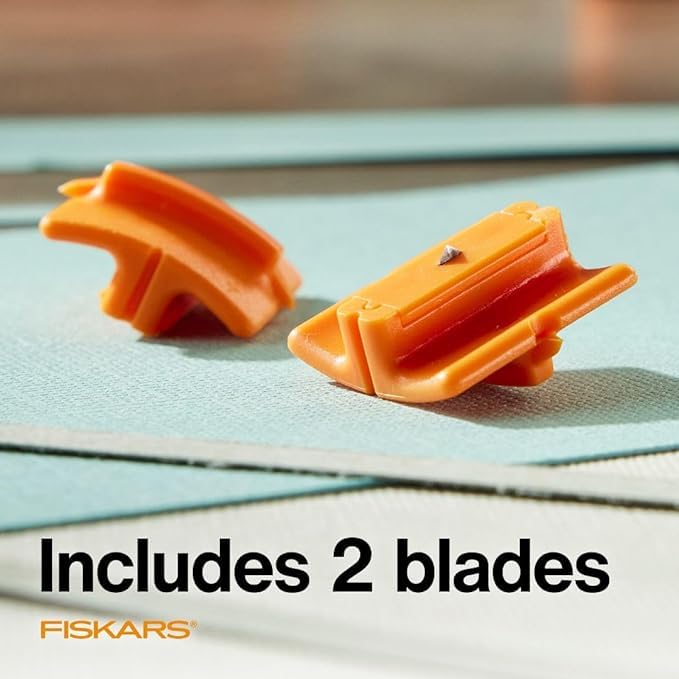 Fiskars Trimmer Replacement Blades, Precision-Ground Steel for Clean Cuts, Refill Carriage for 9" & 12" Personal Trimmers, Two Pack, Orange 2-Pack Style G - PawsPlanet Australia