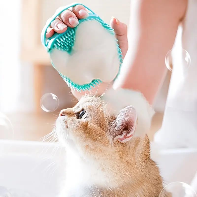 3pack Dog Bath Brush. Cat Bath Brush.Soft Silicone Dog Shampoo Brush, Pet Grooming Bath Massage Brush Shampoo Dispenser. Pet Dog an Cat Grooming Silicone Shower Brush Dog Grooming Brush Bath. - PawsPlanet Australia