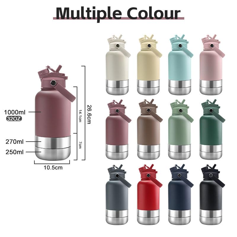 Botellas de Agua con Dispensador de Comida para Mascotas (Blanco) WHITE - PawsPlanet Australia