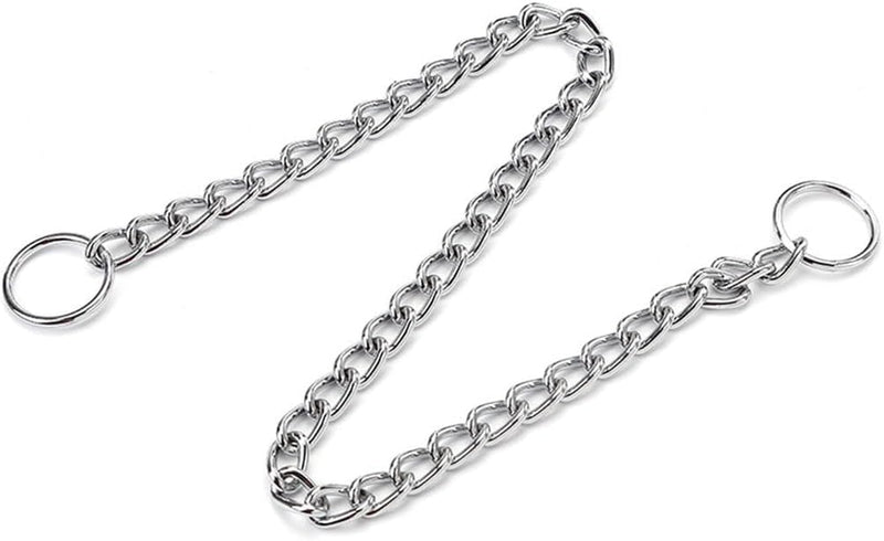 Dog Chain Collars, Metal Choke Link Dog Collar Choker Training Heavy Duty Slip Martingale Puppy Collars for XS Small Medium Large Big XL Breed Dogs (Silver, M(Neck Max 18inch) D3.0mm) Silver M(Neck Max 18inch)D3.0mm - PawsPlanet Australia