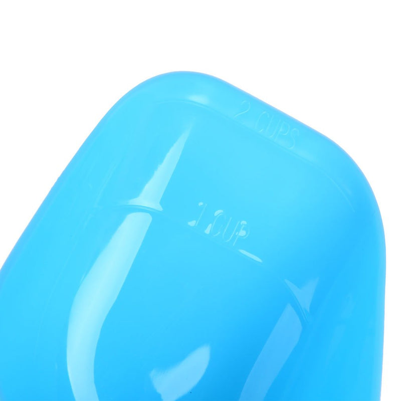 Sroute Pet Food Scoop; 1-Cup, Lines 1/2 Cup 1 Cup, Volumes 100ml 200ml, Dog Puppy Cat Rabbit Plastic Pet Food Scoop,Four Colors Available Blue - PawsPlanet Australia