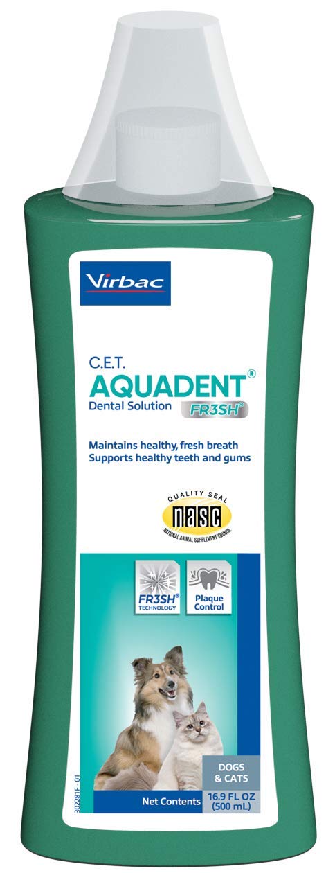 Virbac C.E.T. Aquadent Dental Solution for Dogs and Cats (500 ml) 500 ml Sea Green