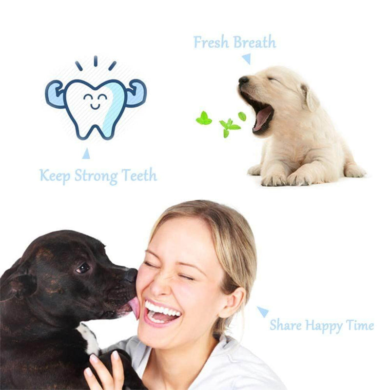 Orgrimmar 4 Pcs 3-Sided Pet Toothbrush Dog Cat Mouth Dental Teeth Care | Pet Brush for Bad Breath Tartar Cleaning Multicolor-4