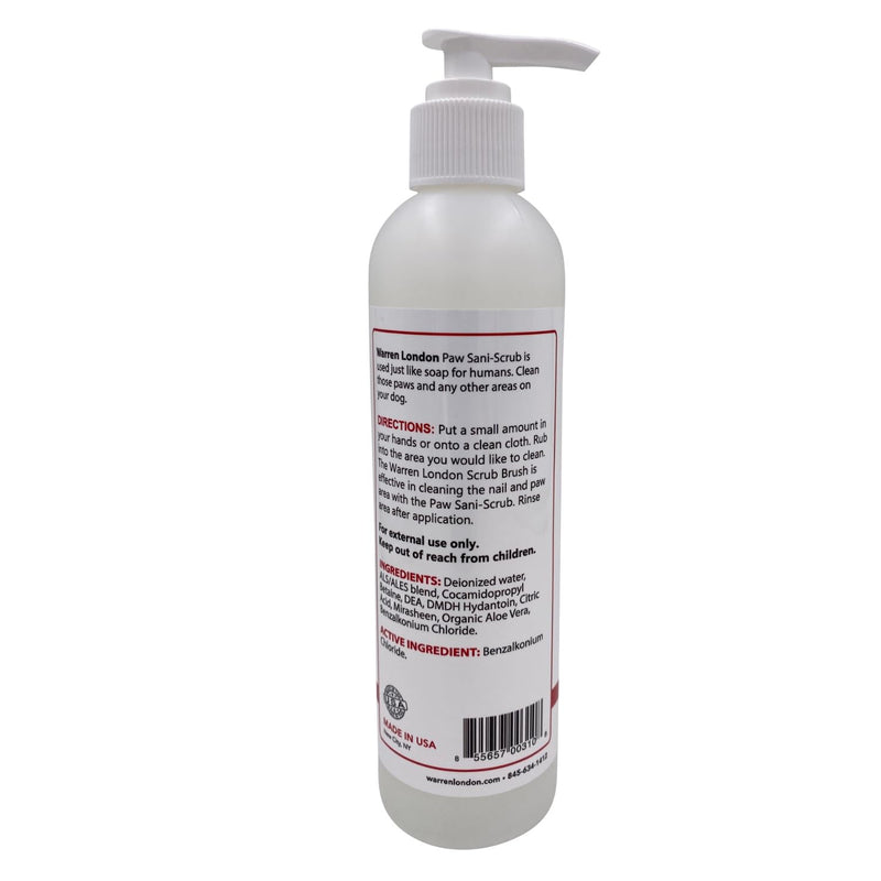 Warren London Paw Scrub – Deep Cleaning Paw & Nail Cleanser with Aloe Vera – Removes Dirt & Grime – Includes Scrub Brush – Made in USA - 8 oz - PawsPlanet Australia