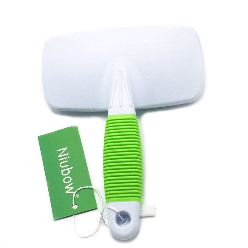 Professional Quality Pet Slicker Brush with Coated Pin Tips for Dogs & Cats - Gently Removes Mats & Loose Dead Hair Easily (Large, Green) Large (Pack of 1)
