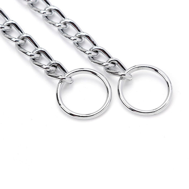 Silver Choke Chain for Dogs, 2Pack Heavy Duty Training Choker Collar for Dogs Metal Slip P Link Martingale Collars Puppy Chain for XXS XS Small Medium Large Dog, XL XL(Neck Max 22inch)D4mm 2Pack Silver - PawsPlanet Australia