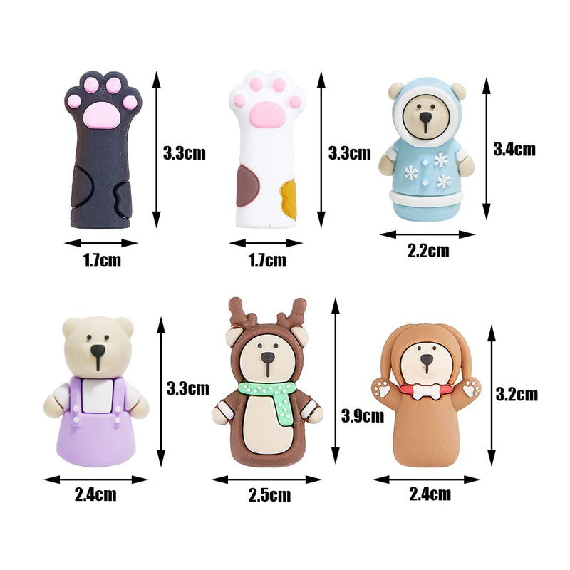 8 Pcs Nipper Protective Sleeves Cute Cat Paw Protective Covers Cute Animal Cuticle Scissors Cover Caps for Nail Nipper Tweezers etc - PawsPlanet Australia