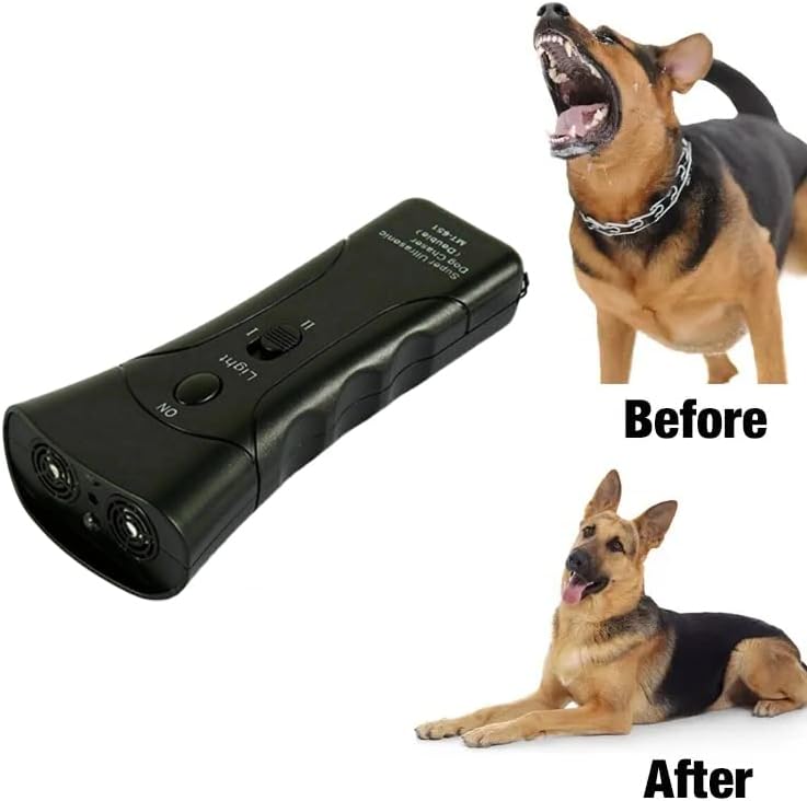 Brellavi Anti-Bark Dog Training Equipment and Barking Control Device, Electronic Clicker Trainer for Walking, Jogging, and Aggressive Behavior, Handheld and Portable Black - PawsPlanet Australia