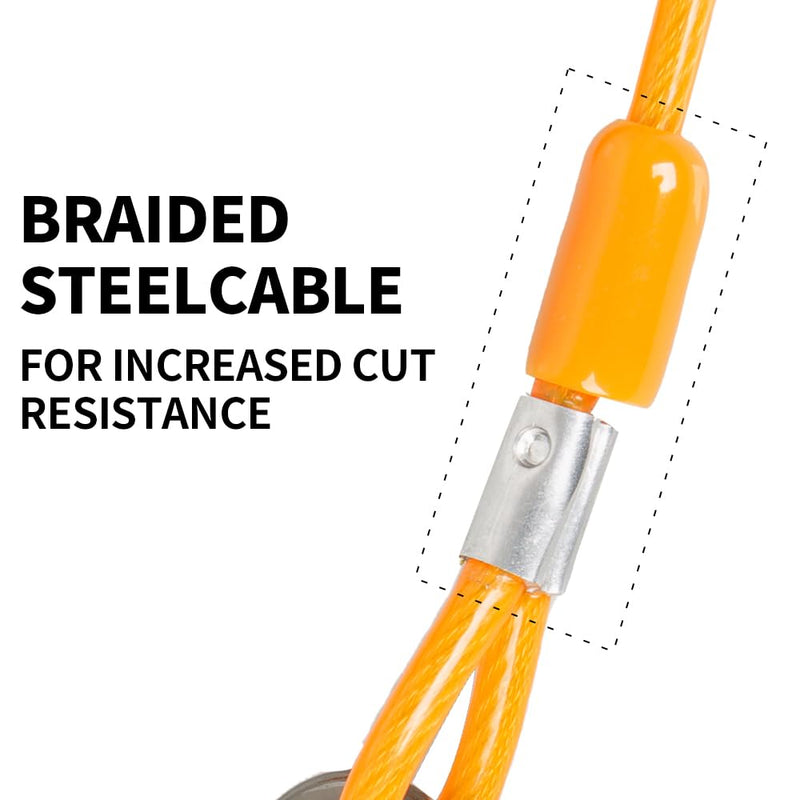 dog tie out cable, 10/20/25/30/50/70/100 feet, suitable for dogs up to 350 pounds, dog cable with swivel buckle, lightweight, non-winding, for outdoor camping, yard dog cable 10ft Orange - PawsPlanet Australia