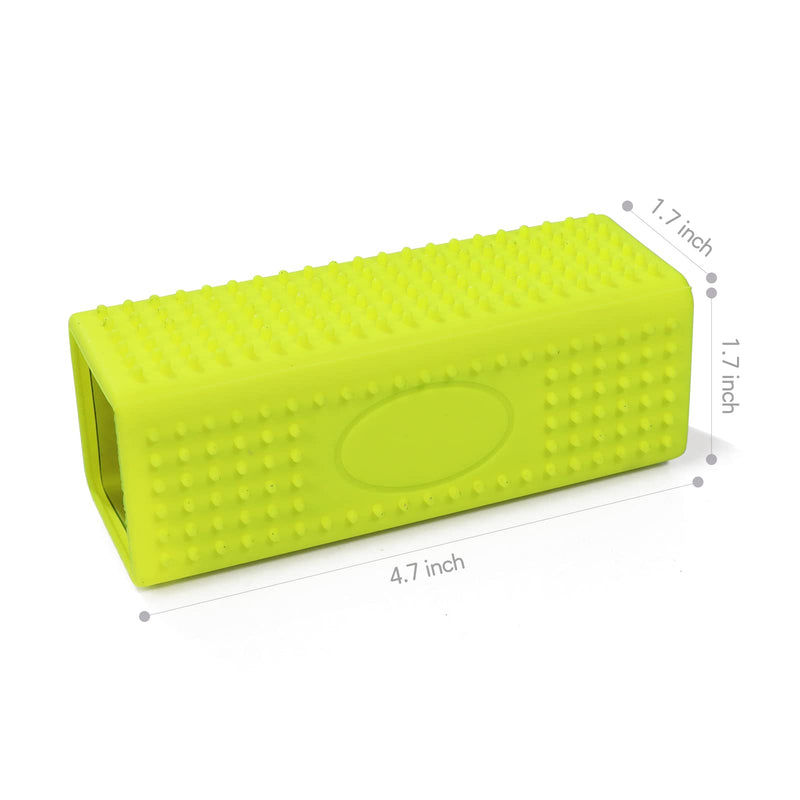 2 PCS Silicone Pet Hair Remover, Reusable Rubber Pet Hair Block Roller Cleaner for Carpet, Couch, Furniture, Car Seats (Orange, Yellow) - PawsPlanet Australia