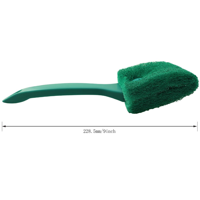 Double Sided Aquarium Fish Tank Cleaning Brush Short 9 inch Sponge Scrubber Fish Tank Brush Long Handle Brush with Handle for Glassware Living Room Hotel Bathroom, Green - PawsPlanet Australia
