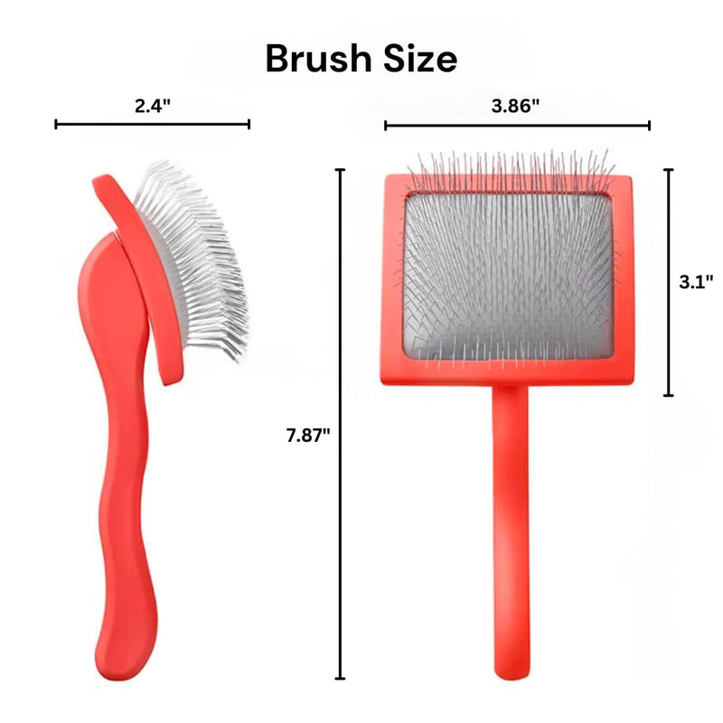 Professional Large Slicker Brush for Dogs (Goldendoodles, Labradoodles, Poodles, Golden Retrievers and more) Pet Grooming Brush with Long Stainless steel Pins for Dematting - PawsPlanet Australia