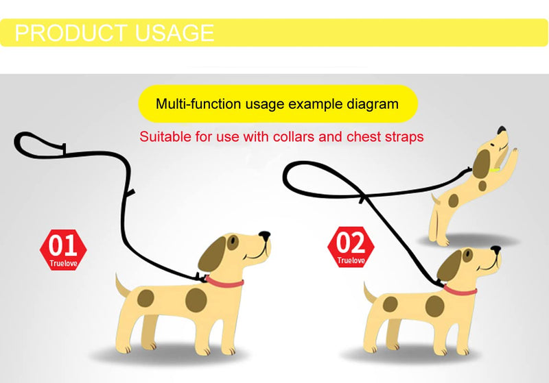 WINHYEPET True Love 7 In 1 Multi-Function Adjustable Dog Lead Hand Free Pet Training Leash Nylon Reflective Comfortable Multi-Purpose Dog Leash TLL2411(Orange,S) S Orange
