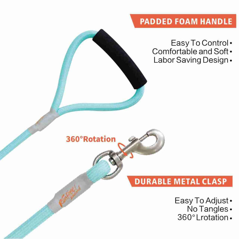 ZOOLAND 4 FT Dog Leash with Comfortable Padded Handle Threads for Small Medium and Large Dogs Puppy Laisse Pour Chien (4FT-0.28"(Pack of 1) Green S) 0-22LB - PawsPlanet Australia
