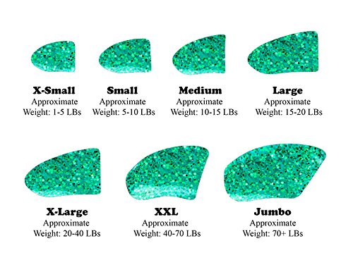 40-Pack Soft Nail Caps for Dogs Claws Seafoam Glitter XXL - PawsPlanet Australia