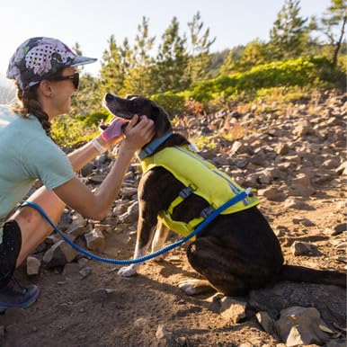 Ruffwear Trail Runner Dog Lead - Extendable 1m to 1.8m, Tangle-Free Heavy Duty Running & Walking Lead with Zero Shock Technology, Blue, Large Leash - PawsPlanet Australia