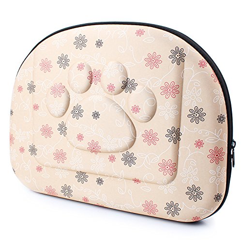 Foldable Pet Dog Cat Carrier Cage Collapsible Travel Kennel - Portable Pet Carrier Outdoor Shoulder Bag for Puppy Dog Cat Small Medium Large Animal (M, Beige) M - PawsPlanet Australia