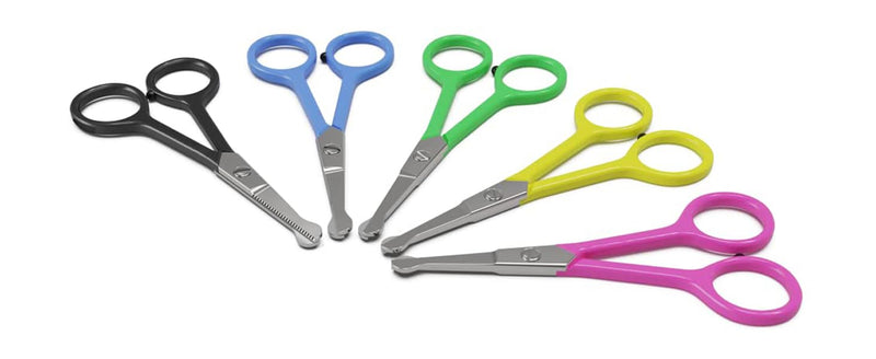 Tiny Trim - Ball-Tipped Small Pet Grooming Scissor - 4.5" Ear, Nose, Face, Paw - for Cats, Dogs, Pets – Pink Tiny Trim Safety Scissor