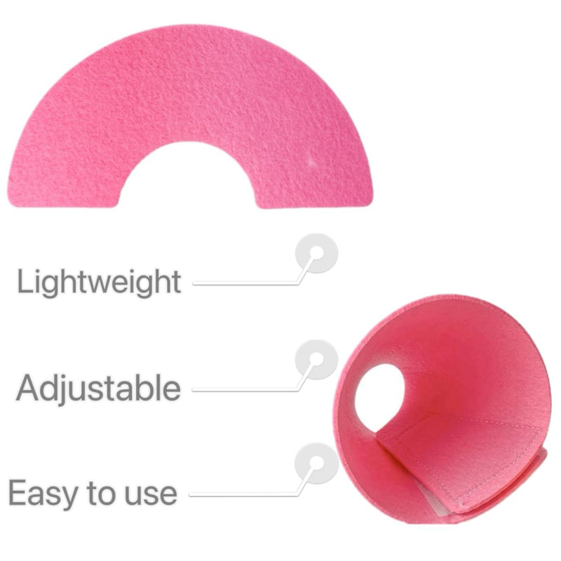 2 Pcs Sugar Gliders Recovery Cone Collar Hamster Mini Elizabeth Collar Protective Cones for Small Pet Adjustable Neck Cone for Sugar Glider Hamster Ferret Squrrel, pink - PawsPlanet Australia