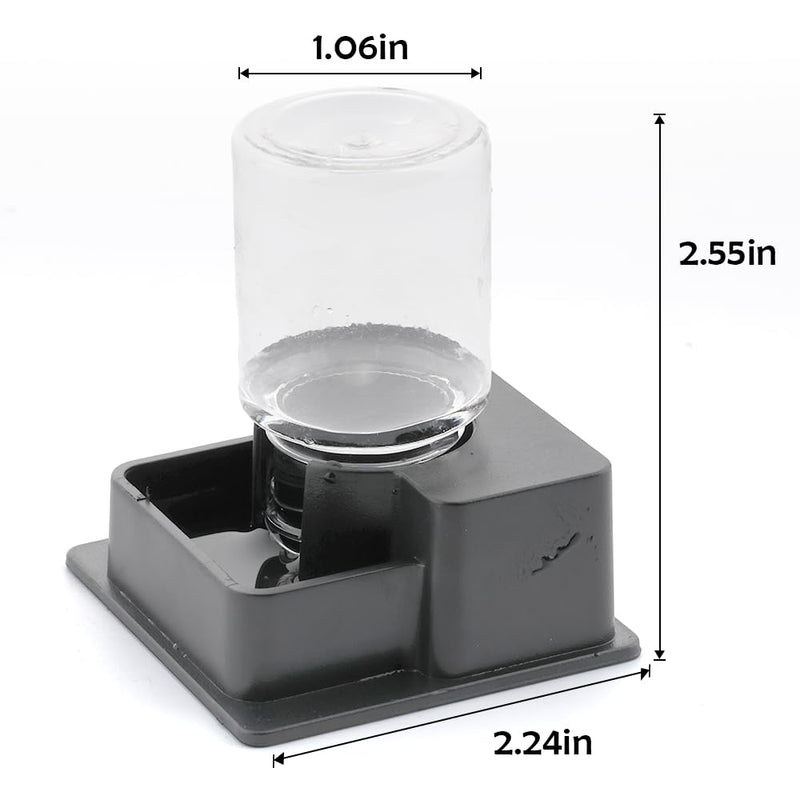1 Pack Small Reptile Water Bowl Automatic Water Dispenser for Reptile Gecko Lizard Terrarium Bowl Feeder (Black) - PawsPlanet Australia