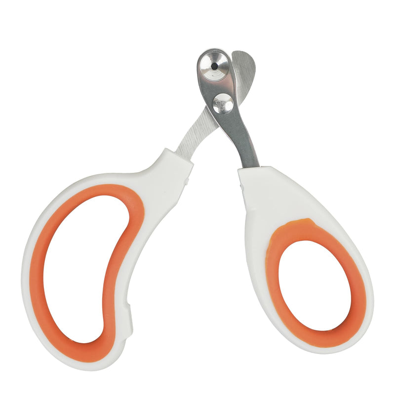 Cat Nail Clippers with Circular Cut Hole -Avoid Over Cutting Pet Nail Clippers -Sharp Angled Blade Professional Paw Trimmer Set for Novice Pet Families (Orange) Orange - PawsPlanet Australia