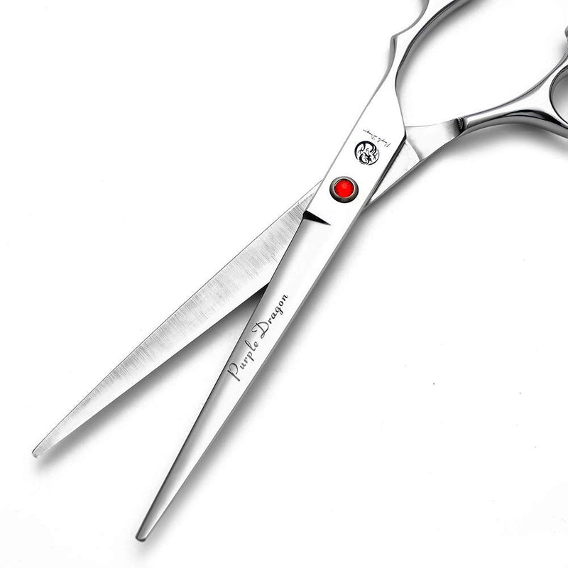 Purple Dragon 4“/5"/5.5"/6"/6.5"/7"/7.5"/8"/9"/10" Sharp Edge Salon Hair Cutting Shears - Pet/Dog Grooming Scissors with Bag - Perfect for Barber or Pet Groomer 7.5 inch - PawsPlanet Australia