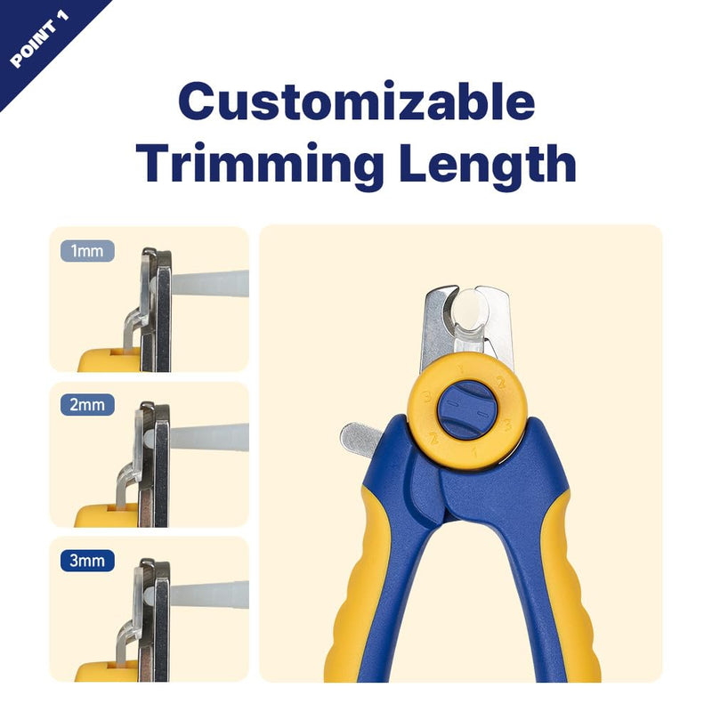 PETHROOM] Dog Nail Trimmer Safe Shield Clippers with Nail File | Quick Easy Professional Trimming |Transparent Guard Guide for Pet Grooming | No Overcutting - PawsPlanet Australia