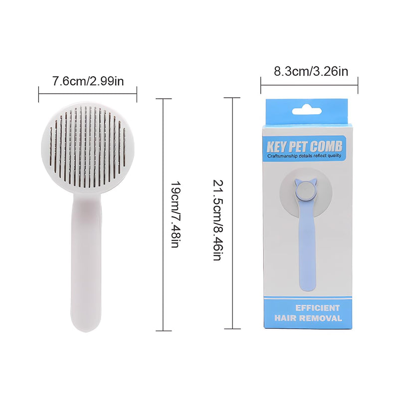 Cat Brush for Shedding, Pet Hair Remover Glove & Flea Comb, Grooming Brush for Long or Short Haired Cats, Kitten & Rabbit Massage Tool, Removes Loose Fur, Indoor Pet Accessories - PawsPlanet Australia