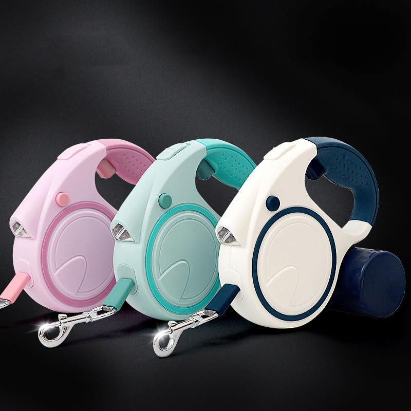 LED Auto Retractable Dog/Cat Leash with Waste Bag Storage - PawsPlanet Australia