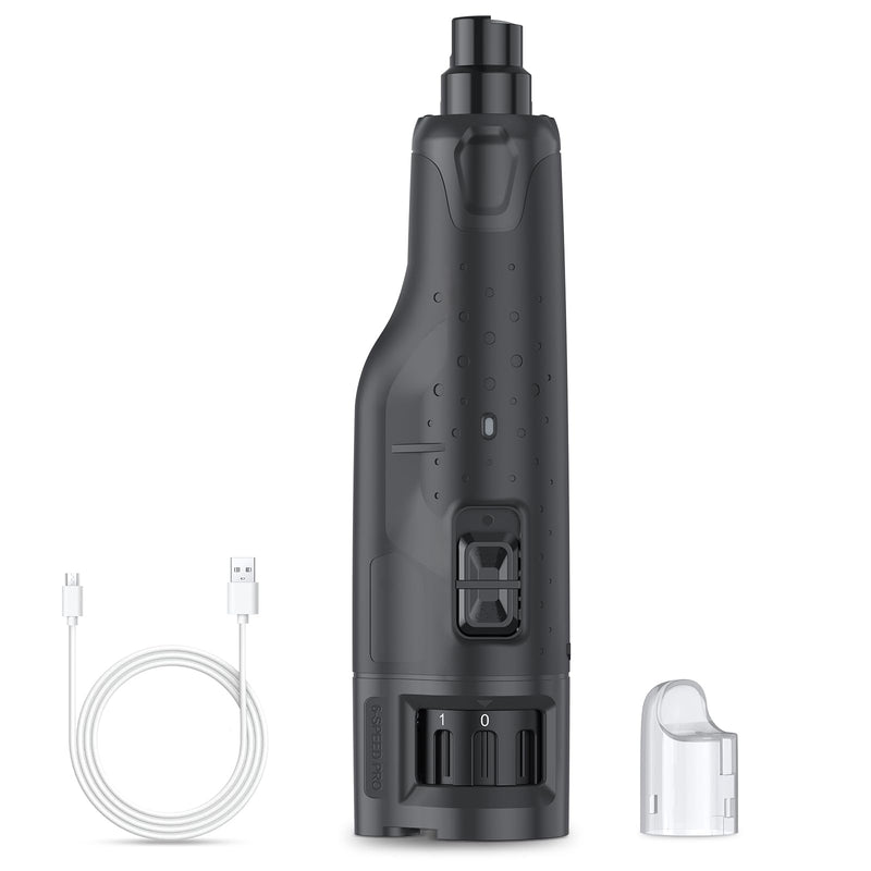 Rechargeable Dog Nail Grinder with 2 LED Lights Quiet 6 Speed Electric Nail Trimmer,Dust Cap,and 3 Grinding Ports for Large,Medium Small Dogs - PawsPlanet Australia