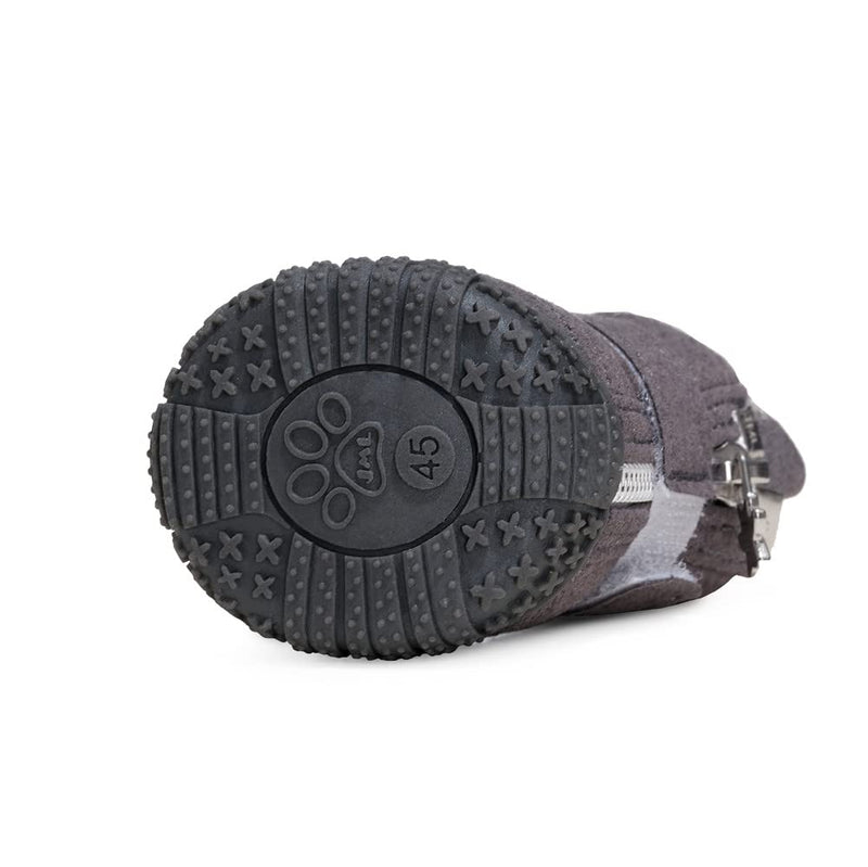 Hdwk&Hped Snow Dog Boots Warm Fleece Dog Winter Booties Anti-Slip Pet Shoes for Small Medium Dog Cat (Grey, #5) Grey