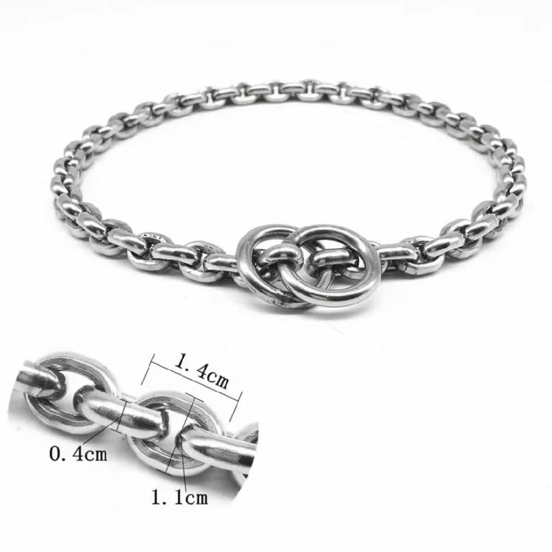 Dog Choker Collar Slip Chain,Stainless Steel Collar for Medium and Large Dogs Heavy Duty,Dog Training Metal Necklace,Silver Hardware (4.0mm,19inch) 4.0mm,19inch - PawsPlanet Australia